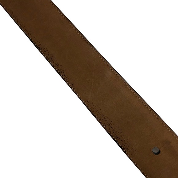 MEZLAN Parma Dama' Woven Leather Belt Brown 40 Men's - Picture 8 of 9